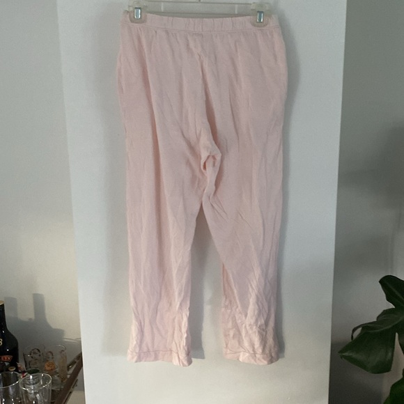 SKIN WORLDWIDE ORGANIC Carlyn crop pant pyjama lounge Pearl pink 1/S Capri - Picture 3 of 4